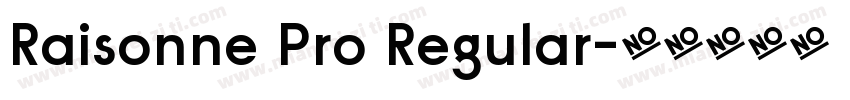 Raisonne Pro Regular字体转换